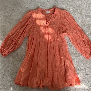 Wilfred Peach Lace-Trimmed Top